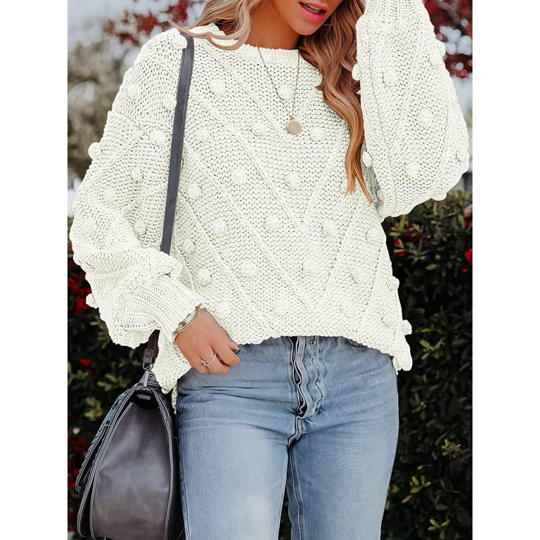 Sweater with shop puff balls