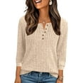 thumbnail image 1 of Sweater Tops For Women Sevevn Women's Long Sleeve Henley Shirts Business Casual Lightweight Tunic Sweater Tops, 1 of 6