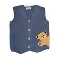 thumbnail image 1 of Sweater Vest For Infants and Toddlers - Cute Bear Design Cardigan for Little Kids, 1 of 4