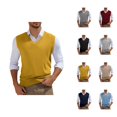 thumbnail image 1 of Sweater Vest Men Sleeveless Casual V Neck Lightweight Knit Pullover Sweater, 1 of 2