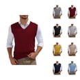 thumbnail image 1 of Sweater Vest Men Sleeveless Casual V Neck Lightweight Knit Pullover Sweater, 1 of 6