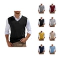 thumbnail image 1 of Sweater Vest Men Sleeveless Casual V Neck Lightweight Knit Pullover Sweater, 1 of 6