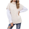 thumbnail image 1 of Sweater Vest Women Oversized V Neck Sleeveless Sweaters Womens Fashion Cable Knit Sweater Vest Solid Color Pullover Tops, 1 of 6