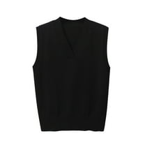 Sweater Vest Women Sleeveless Classic V Neck Pullover Solid Color Knitted Tops Fall Winter Loose Outfits Fashion Lightweight Sweaters