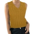 thumbnail image 1 of Sweater Vest Women, Women's Knitted V-neck Vest Sleeveless Pullover Uniform Cropped Sweater Vest QIPOPIQ Clearance, 1 of 5
