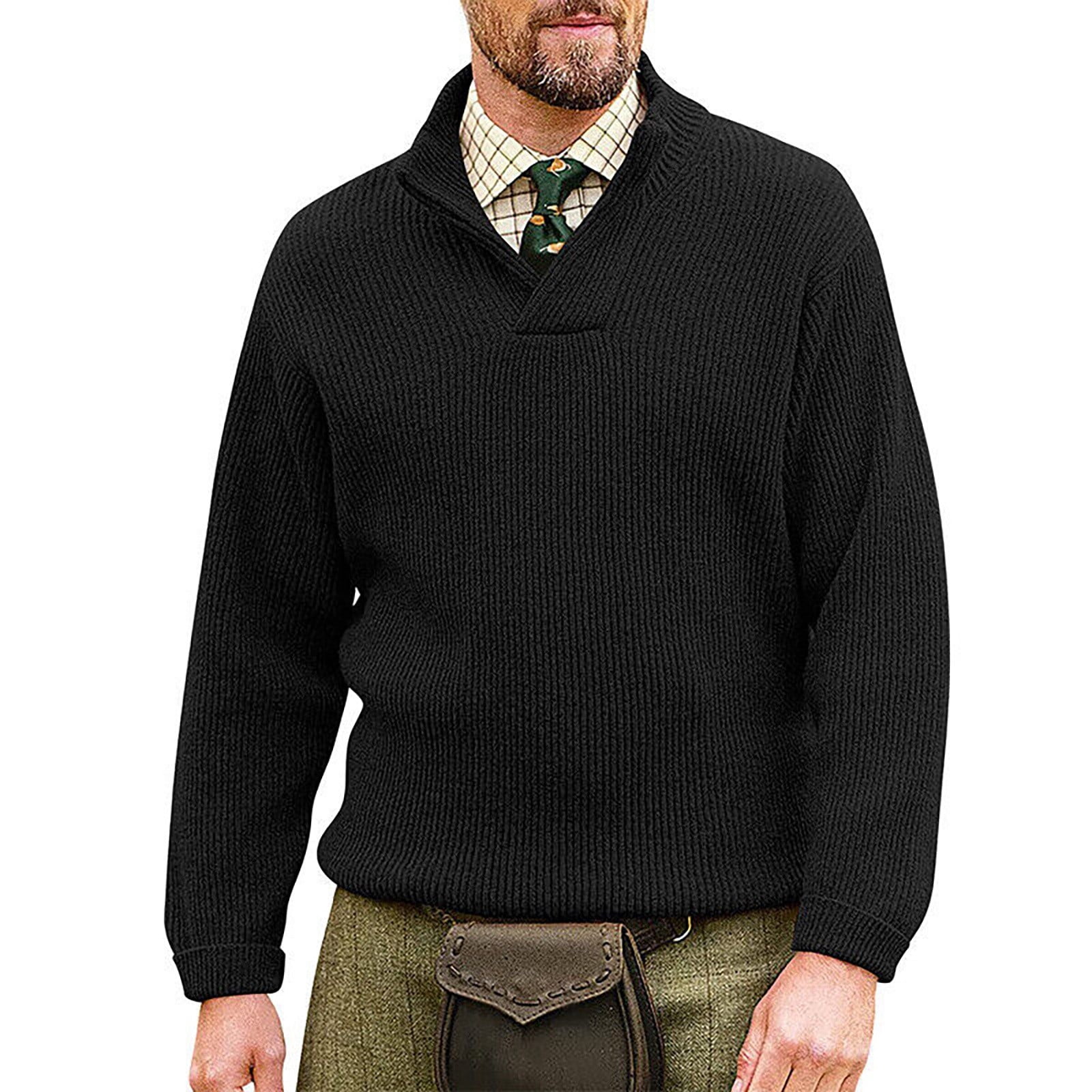 Sweater Vest for Men Mens Winter Solid Warm Cardigan Knitted Coat