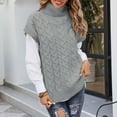 thumbnail image 1 of Sweater Vest for Women, Turtleneck Sweater Women, Sleeveless High Collar Cable Knit Pullover Vest Sweaters Top, 1 of 6