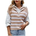 thumbnail image 1 of Sweater Vest women'S Winter V-Neck Sleeveless Knitted Vest Striped Striped Top Womens Winter Clothes, 1 of 4