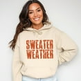 thumbnail image 1 of Sweater Weather Block Distressed - Women's Graphic Hoodie, 1 of 9
