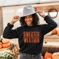 thumbnail image 1 of Sweater Weather Block Distressed - Women's Graphic Sweatshirt, 1 of 9