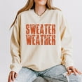 thumbnail image 1 of Sweater Weather Block Distressed - Women's Lightweight Garment Dyed Sweatshirt, 1 of 10