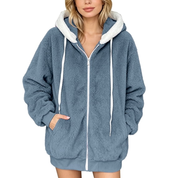 Sweater for Women Winter Jacket Faux Wool Jackets Womens Fall Jacket Plus Size Jackets Plus Size Winter Coat Warm Jackets for Women Outwear with Pockets