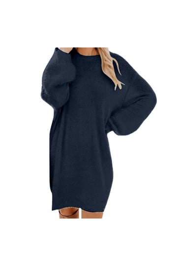 Fuzzy Sweater Dresses Women