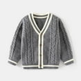 thumbnail image 1 of Sweater for Baby Girl Long Sleeve Button Down Grey Knit Cardigan Sweater Warm Autumn Winter Outfits Boy Outfits 3-4 Years, 1 of 7