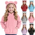 thumbnail image 1 of Sweater for Boys Size 6 Sherpa Fleece Hoodie for Girls Cat Ears Fuzzy Warm Pullover Sweatshirt Kids Fashion Casual Loose Sweater with Pockets, 1 of 6