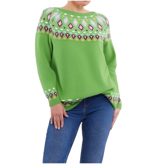 Sweater for Women Color Block Casual Simple Long Sleeve Tops Fall Winter Round Neck Pullover Blouse Daily Wear