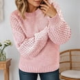 thumbnail image 1 of Sweater for Women Long Sleeve Crew Neck Pull Over Sweaters Womens Lightweight Sweaters Winter Sweaters Fashion Clothing, 1 of 4
