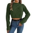 thumbnail image 1 of Sweater for Women Long Sleeve Soft Ribbed Knitted Fashion Solid Cropped Jumper Top, 1 of 1