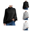 thumbnail image 1 of Sweater for Women, Roll Neck Sweaters for Women, Batwing Sleeve Knit Design, Cozy Winter Versatile Wear, 1 of 6