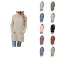 thumbnail image 1 of Sweater for Women, Winter Sweaters for Women, Half Turtleneck Long Sleeve Top, Baggy Pocket Pullover for Casual Wear and Relaxed Comfort, 1 of 6