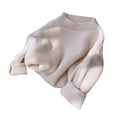 thumbnail image 1 of Sweaters For Boys Baby Girl Boy Knit Sweater Blouse Pullover Sweatshirt Warm Crewneck Long Sleeve Tops For Toddler 3 Years-4 Years Beige, 1 of 3