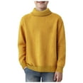 thumbnail image 1 of Sweaters For Teens Preppy Boys Girls Turtleneck Knitted Sweater Plain Sweatshirt Fall Winter Casual Cute Warm Trendy Knitwear Pullover, 1 of 5