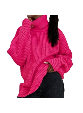 Pink turtleneck sweater women's discount