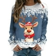 thumbnail image 1 of Sweaters For Women Christmas Teen Girls Long Sleeve Crewneck Sweatshirt Cute Reindeer Graphic Xmas Shirts, 1 of 4