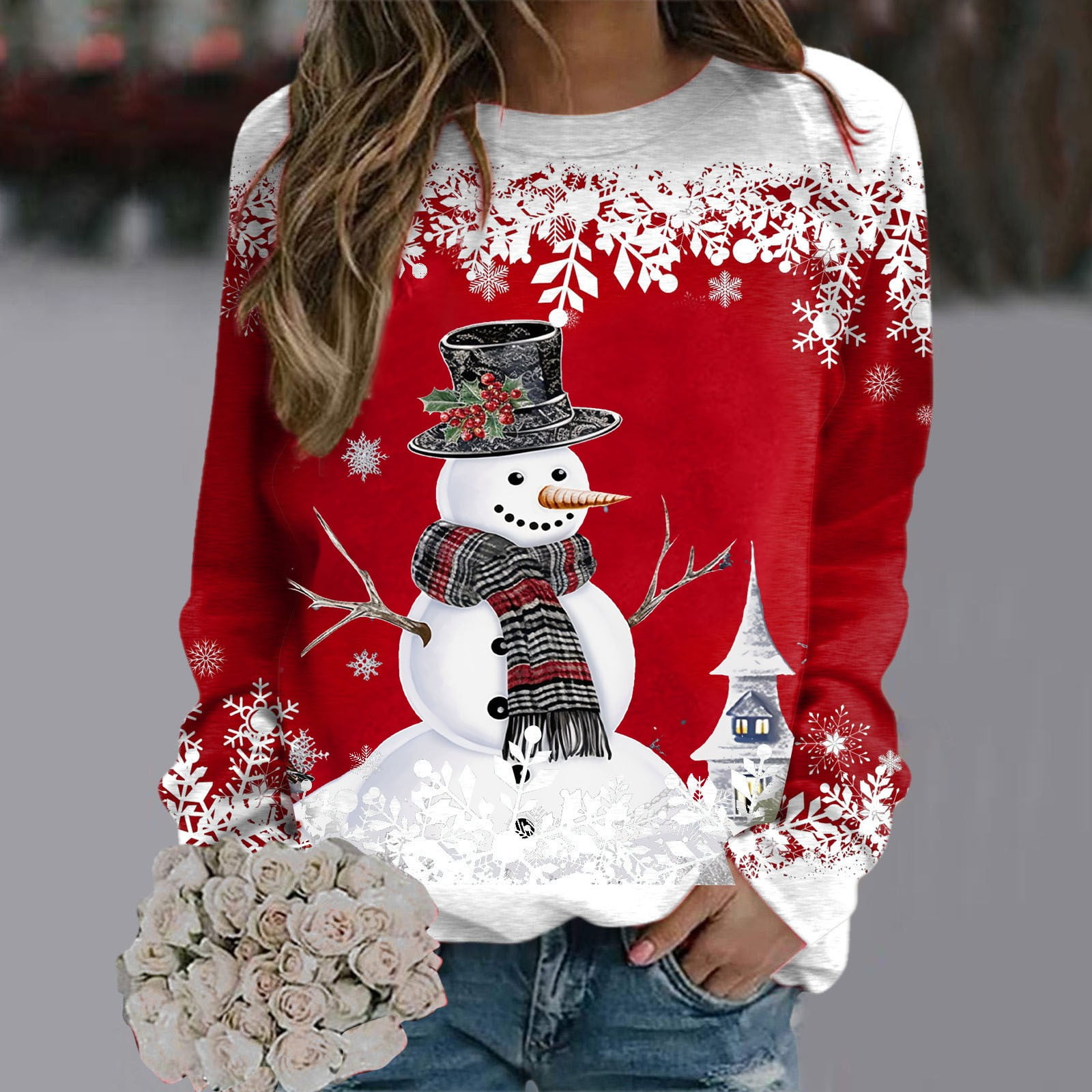 Ladies xmas sweatshirts sale