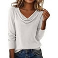 thumbnail image 1 of Sweaters For Women Cowl Neck Lightweight Long Sleeve Basic Knit Pullover Sweater Casual Trendy Fall Winter Layering Outfits Xl Womens Sweaters, 1 of 6