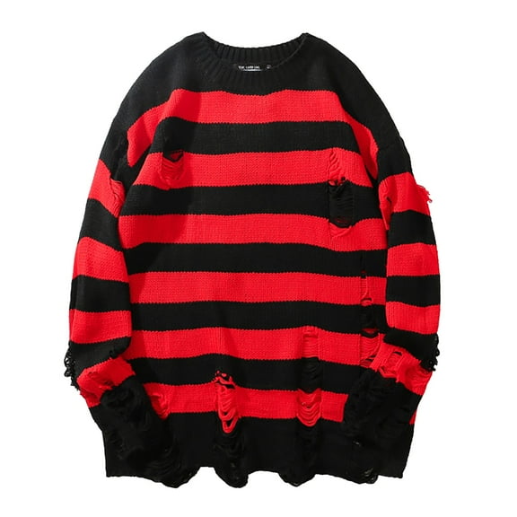 Sweaters For Women Fall And Winter Couple Thread Loose Lazy Knitting Bottom Hole Breaking Pullover Sweater M Womens Sweaters