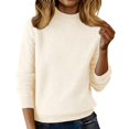 thumbnail image 1 of Sweaters For Women Half Turtleneck Slim Fitting Bottoming Pullover Sweater Autumn Winter Knitted Inner Warm Basic Tops L Womens Sweaters, 1 of 9