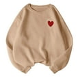 thumbnail image 1 of Sweaters For Women Heart Pattern Crewneck Pullover Sweatshirt Casual Long Sleeved Top For Fall And Winter L Womens Sweaters, 1 of 3
