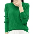 thumbnail image 1 of Sweaters For Women Lightweight Sevevn Women's Wool Seamless Sweater Mock Neck Long Sleeve Knitted Pullover Tops, 1 of 3