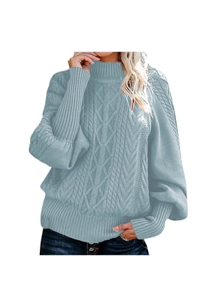 Sweaters For Women Long Sleeve Turtleneck Slim Fitted Chunky Pullover Casual Sweater Jumper Tops