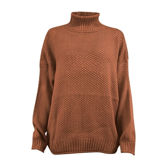 Sweaters For Women Solid Casual Long Knitted Sleeve Off The Shoulder Pullover Sweater 7Xl Womens Sweaters