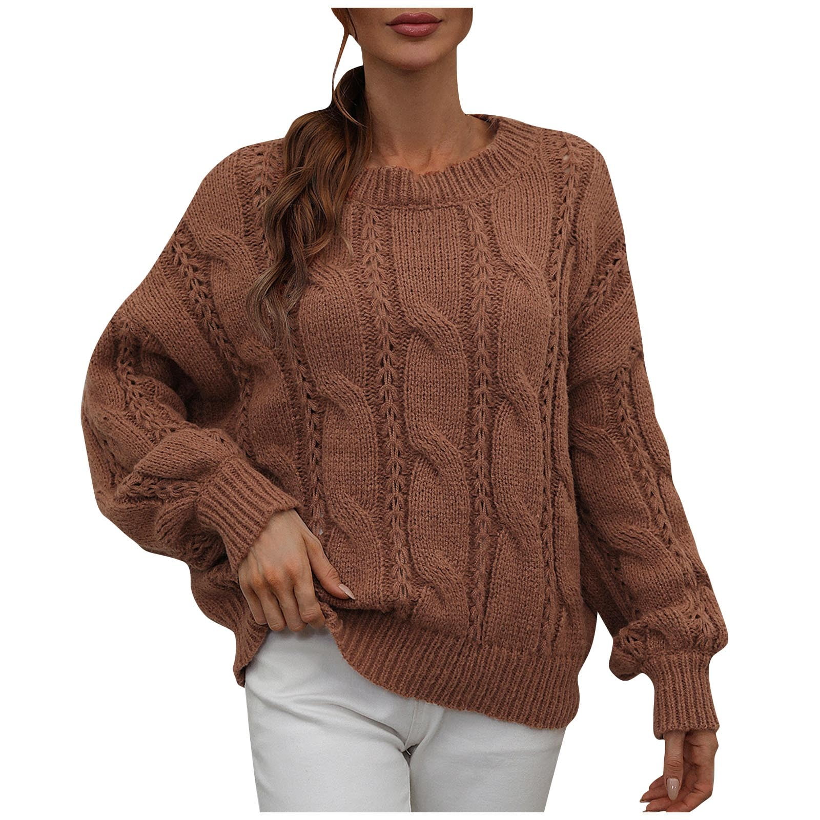 Womens Sweater Knit Fall Winter Fashion Lightweight Long Sleeve Cozy Pullover  Sweaters Tops (Beige, S) at  Women's Clothing store