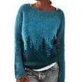 thumbnail image 1 of Sweaters For Women Women's Colorblock Design Loose Casual Knit Drop Shoulder Long Sleeve Pullover Sweater Womens Sweaters, 1 of 4