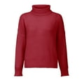 thumbnail image 1 of Sweaters For Women Women's Knitted Sweater Women's Clothing Thick Thread High Neck Pullover Sweater Women Womens Sweaters, 1 of 6
