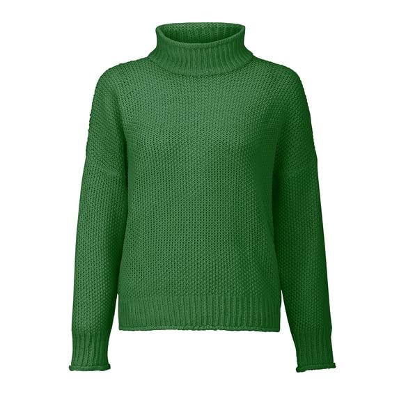 Sweaters For Women Women's Knitted Sweater Women's Clothing Thick Thread High Neck Pullover Sweater Women Womens Sweaters