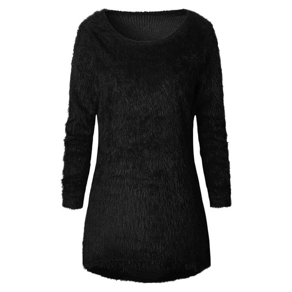 Sweaters For Women Womens Casual O-neck Solid Long Sleeve Jumper Sweaters Blouse Tops Womens Sweaters