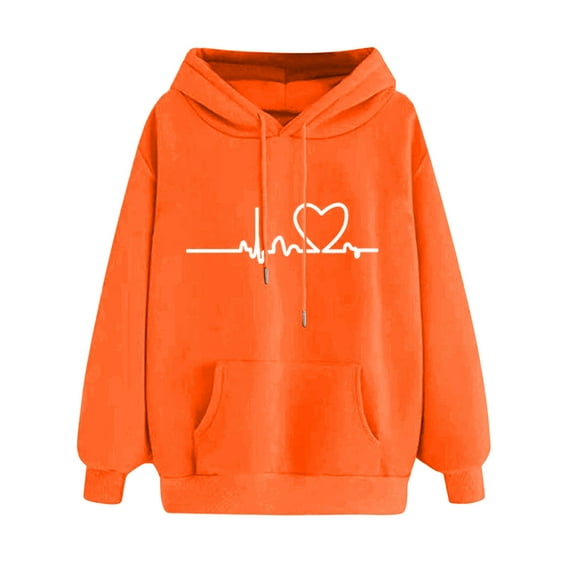 Sweaters Hoodies for Women Winter Fall Casual Printed Long-sleeved Hooded Sweatshirts Hoodie