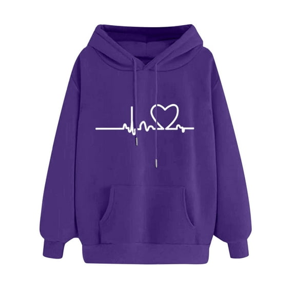 Sweaters Hoodies for Women Winter Fall Casual Printed Long-sleeved Hooded Sweatshirts Hoodie
