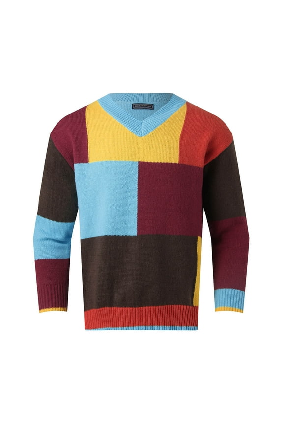 Sweaters for Men - Autumn Winter Fashion Casual Color - Matching Pullover Knitted Long Sleeve Sweater Jacket, Warm Outerwear for Daily Wear, Soft Knit Material, Classic Men's Clothing