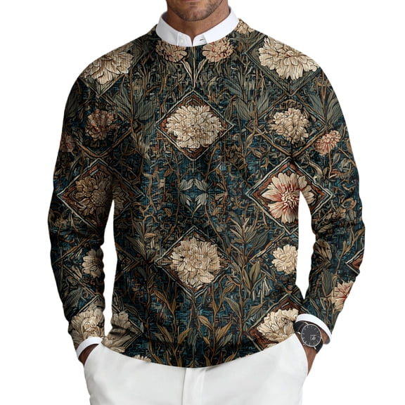 Sweaters for Men Big and Tall Crew Neck Casual Knitted Sweater Long Sleeve Ribbed Warm Fall Shirts Vintage Relaxed Fit Lightweight Sweatshirts for Men