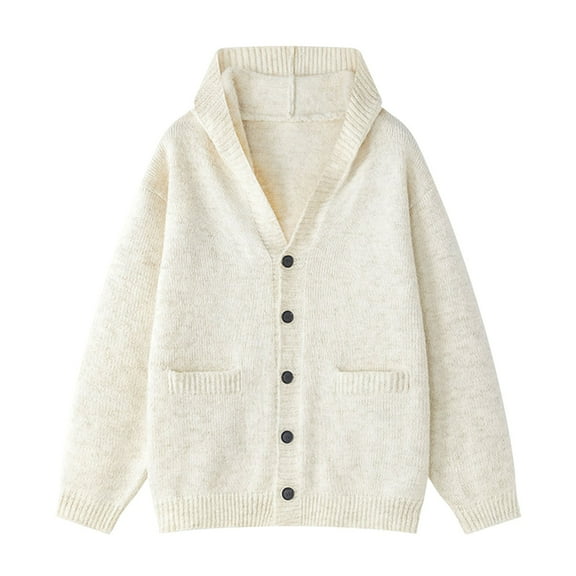 Sweaters for Men - Winter Textured Knit Sweater Jacket, Fashionable Loose Fit Long Sleeve Outerwear, Comfortable Warm Fall Wear, Breathable Knit, Versatile Men's Clothing