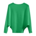 thumbnail image 1 of Sweaters For Women Autumn Winter Fasion Off The Shoulder Long Sleeve One Word Collar Knitted Solid Color Pullover Sweater Elastic Breathable 2Xl Womens Sweaters, 1 of 9
