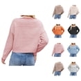 thumbnail image 1 of Sweaters for Women Business Casual Cardigan Knit Top Professional Office Women's Pullover Sweater Soft Knit Casual Loose Fit Round Neck Basic Solid Color Top For Daily Wear And Outfits, 1 of 9