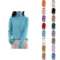 thumbnail image 1 of Sweaters for Women Business Casual Cardigan Knit Top Professional Office Women's Pullover Sweater Winter Warm Knit Turtleneck Top Soft Wool Blend Long Sleeve Slim Fit Casual Sweater For Ladies, 1 of 5