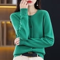 thumbnail image 1 of Sweaters For Women Button Front Long Sleeve Cardigan Soft Warm Knit Elastic Chiffon Cardigans for Women Summer Stripe Sweater plus Size Sweaters Women Sweater for Women Open Front Knitted Cardigans, 1 of 4